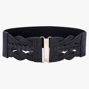 Synthetic braided belt with electric back.